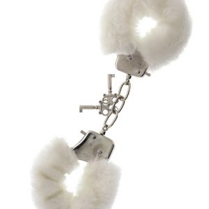 Metal Handcuff with Plush white