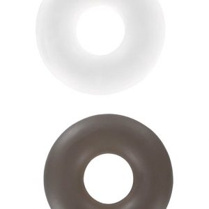 STUD RINGS WHITE/BLACK 2X