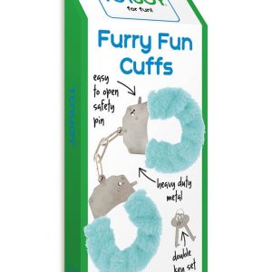 FURRY FUN CUFFS PALE BLUE PLUSH