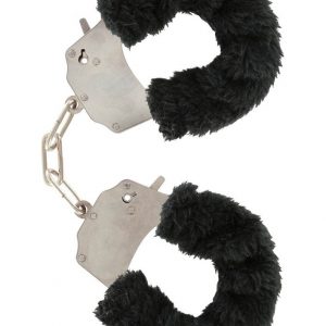 FURRY FUN CUFFS BLACK PLUSH