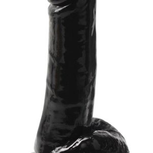 Basix Rubber Works  8" Dong with Suction Cup Black