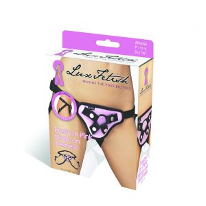 LUX FETISH Pretty In Pink Strap-On Harness