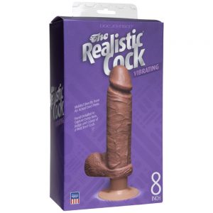 VIBR. REALISTIC 8 INCH MULATTO