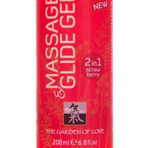 SHIATSU 2 in 1 Massage & Glide Gel Strawberry 200ml/6,8fl.oz