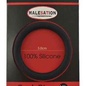 MALESATION Silicone Cock-Ring black XL (O 5cm)