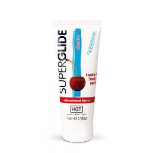 HOT Superglide edible lubricant waterbased - CHERRY - 75ml