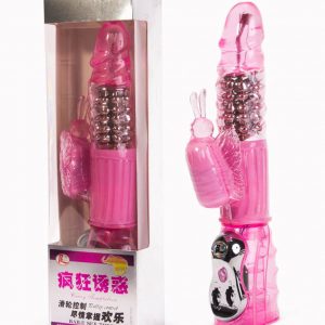 Mutil-speed Vib and Rotate, Metal Beads, TPR Material,4AA batteres operated
