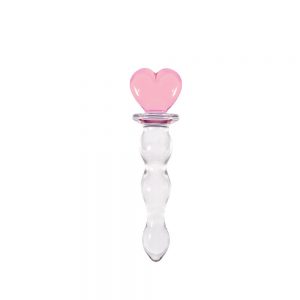 CRYSTAL HEART OF GLASS PINK