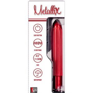 METALLIX BELICOSO RIBBED VIBRATOR RED