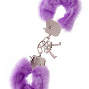 Metal Handcuff with Plush Lavender