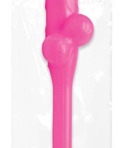 JUMBO SUCKING STRAWS PINK 11"